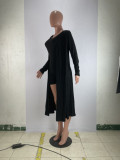Solid Sleeveless Romper+Long Sleeve Cloak 2 Piece Sets BLX-8226