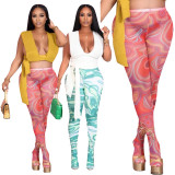 Sexy Printed High Waist Tight Pantyhose Leggings Pants SHD-9518