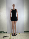 Solid Sleeveless Romper+Long Sleeve Cloak 2 Piece Sets BLX-8226