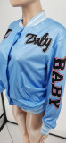Casual Printed Long Sleeve Baseball Jacket WSYF-5892