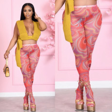 Sexy Printed High Waist Tight Pantyhose Leggings Pants SHD-9518