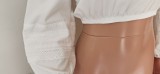 Solid Slash Neck Long Sleeve Crop Top BGN-187