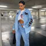 Casual Printed Long Sleeve Baseball Jacket WSYF-5892