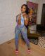 Sexy Prined Halter Hollow Out Jumpsuit CHY-1336