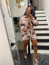 Casual Printed Shirt And Straight Pants 2 Piece Sets SFY-2130
