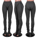 Solid Cotton Skinny Piles Pants CH-8187