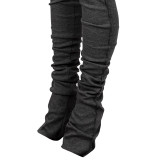 Solid Cotton Skinny Piles Pants CH-8187