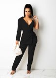 Sexy One Shoulder Belted Blazer Two Piece Suits BS-1283