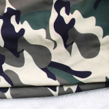 Plus Size Camo Print Long Sleeve Maxi Dress BMF-079