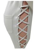 Solid Hooded Lace-Up Long Sleeve 2 Piece Sets MEM-88382