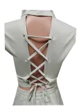 Solid Hooded Lace-Up Long Sleeve 2 Piece Sets MEM-88382