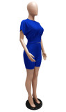 Casual Solid Slim-Waist Sports Two Piece Shorts Set MZ-2888