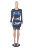 Sexy Mesh Patchwork Long Sleeve Club Dress MZ-2652