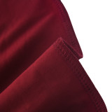 Sexy Solid Hollow Spaghetti Strap Midi Dress MZ-2653