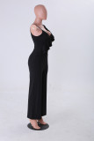 Sexy Solid V Neck Ruffled High Waist Jumpsuit MZ-2288