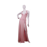 Sexy Solid Sleeveless High Split Long Club Dress MZ-2003