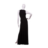 Sexy Solid Sleeveless High Split Long Club Dress MZ-2003