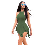 Sexy Solid Sleeveless One-Piece Romper MZ-2287