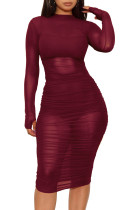 Sexy Mesh See Through Club Dress+Cami Top+Shorts 3 Piece Sets MZ-2482