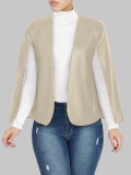 PU Leather Cloak Sleeves Jacket Coat OD-8330
