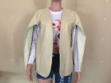 PU Leather Cloak Sleeves Jacket Coat OD-8330