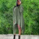 Casual Loose Hooded Irregular Midi Dress QSF-51032