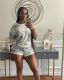 Casual Printed Long Sleeve Two Piece Shorts Set NIK-257