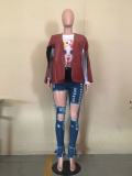 PU Leather Cloak Sleeves Jacket Coat OD-8330