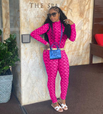 Casual Printed Long Sleeve Two Piece Pants Set MAE-2115