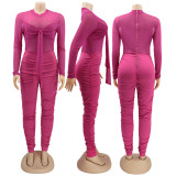 Sexy Mesh Patchwork Long Sleeve Jumpsuit HNIF-HN028