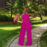 Sexy Solid Backless Wide Leg Jumpsuit HNIF-HN040