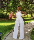 Sexy Solid Backless Wide Leg Jumpsuit HNIF-HN040