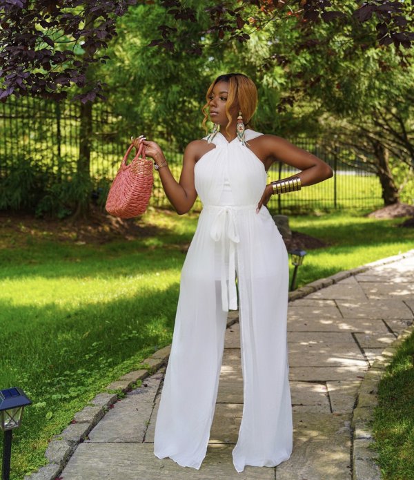 Sexy Solid Backless Wide Leg Jumpsuit HNIF-HN040