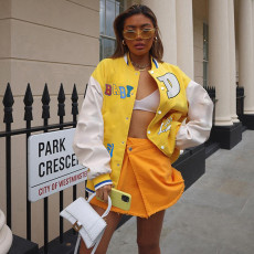 Casual Printed Full Sleeve Baseball Jacket WMEF-20767