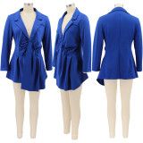 Plus Size Solid Full Sleeve Blazer Coat HNIF-DHN047