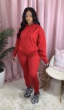 Solid Hoodies Long Pants Thick Two Piece Jogger Sets AIL-116