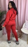 Solid Hoodies Long Pants Thick Two Piece Jogger Sets AIL-116