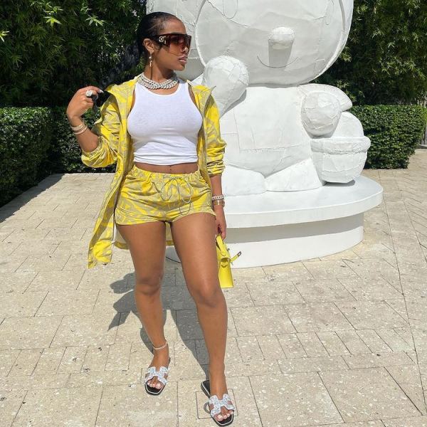 Casual Printed Drawstring Hooded Zopper Coat+Shorts 2 Piece Suits MEM-88388