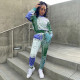 Paisley Print Long Sleeve Two Piece Pants Set GLF-10030