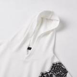 Casual Hooded Lace Patchwork Hoodie Top ZSD-0415