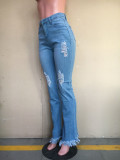 Denim Ripped Hole Tassel Jeans Pants ORY-5178-1
