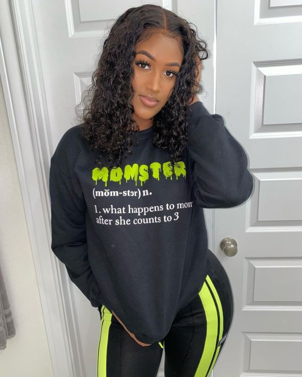 Letter Print O Neck Full Sleeve Sweatshirt Top LM-8279