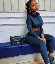 Solid Hooded Long Sleeve Two Piece Pants Set XMF-076