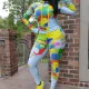 Plus Size Map Print Long Sleeve 2 Piece Pants Set SH-390005