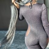 Sexy Mesh Patchwork Club Jumpsuit With Bra SH-390025