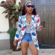 Casual Lip Letter Print Full Sleeve Blazer Coat GLF-10037