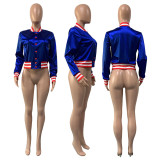 Casual Full Sleeve Baseball Jacket Coat GLF-10039