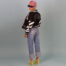 Casual Printed Full Sleeve Baseball Jacket QSF-51043
