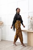 Colorful Printed Mid-Waist Pocket Casual Pants BS-1286
