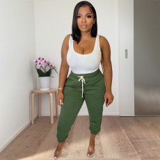 Casual Solid Pocket Thick Sweatpants PHF-13255